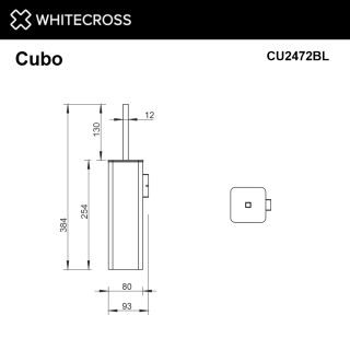 Ёршик подвесной WHITECROSS Cubo CU2472GL золото